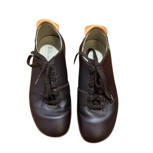 El Naturalista Brown Leather Oxfords EU 39 | Sustainable Minimalist Comfort Shoe